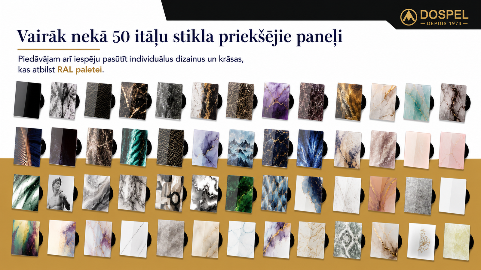 Itāļu stikla fasāžu kolekcijas banneris